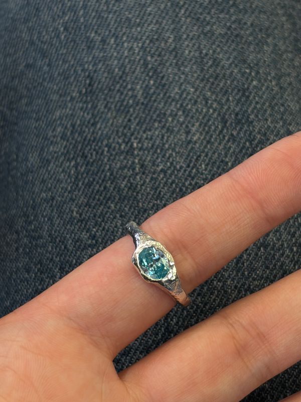 Anillo Circonita Celeste — foto 3