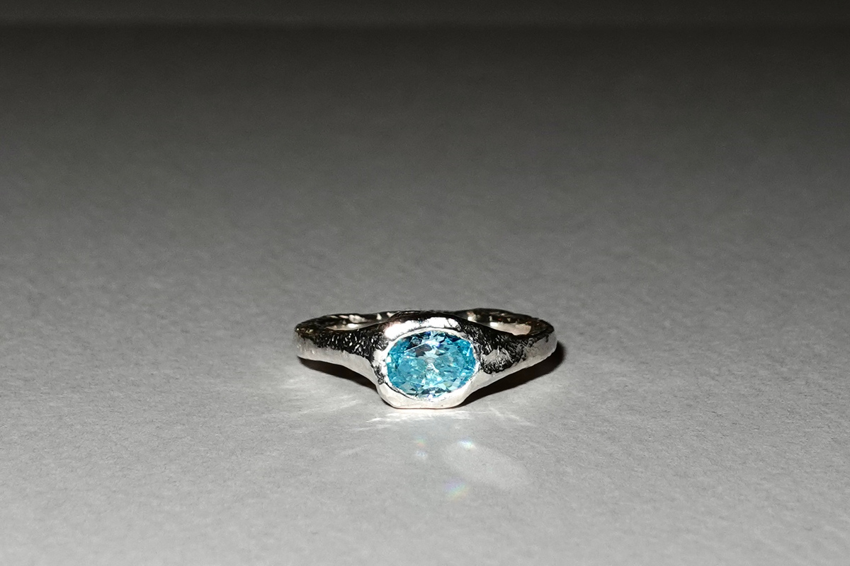 Anillo Circonita Celeste — foto 1