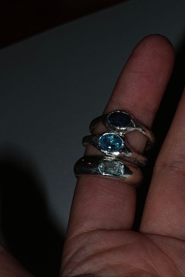Anillo Bombé Aguamarina  — foto 3
