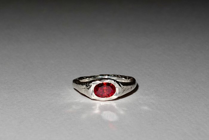 Anillo Circonita Naranja 